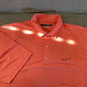 Greg Norman Play-Dry polo in Salmon (lighter in color than pictured). Size XXL